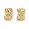 Brass Beads, Cadmium Free & Nickel Free & Lead Free, Flower, Real 18K Gold Plated, 7x5mm, Hole: 1.2mm