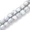 Electroplate Glass Beads Strands, AB Color Plated, Faceted, Barrel, Gray, 8x8mm, Hole: 1.2mm, about 80pcs/strand, 26.14''(66.4cm)