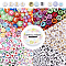 1234Pcs 12 Style Opaque Acrylic Beads, Horizontal Hole, Mixed Shapes, Mixed Color, 6~7x3.5~7x4mm, hole: 1~2mm