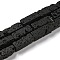 Natural Lava Rock Beads Strands, Rectangle, 13~14x4~5x4~5mm, Hole: 0.7mm, about 29pcs/strand, 15.28~15.47 inch(38.8~39.3cm)