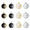 DICOSMETIC 8Pcs Sun Face Charms Enamel Sun Charms Flat Round Charms Celestial Sun Smile Pendants with Jump Ring Dangle Charm Supplies Brass Charms For Jewelry Making, Hole: 3mm