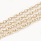 3.28 Feet Brass Cable Chains, Soldered, Oval, Real 18K Gold Plated, 2.5x2.1x0.4mm