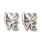 Non-Tarnish 304 Stainless Steel Beads, Word Love, Stainless Steel Color, 16x12x3mm, Hole: 1.2mm
