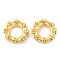 Rack Plating Brass Micro Pave Cubic Zirconia Beads, Long-Lasting Plated, Lead Free & Cadmium Free, Flat Round with Flower, Real 18K Gold Plated, 8x3mm, Hole: 4mm