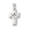304 Stainless Steel Pendants, Cross Charms, Anti-Tarnish, Stainless Steel Color, 23.5x14.5x2.5mm, Hole: 4.5x4.5mm