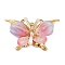304 Stainless Steel and Acrylic and Plastic Pendants, Butterfly, 30.5x51.5x7.5mm, Hole: 2mm