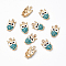 10Pcs Alloy Enamel Pendants, for DIY Accessories Making, Owl, Golden, Light Sky Blue, 20x11x3.5mm, Hole: 1.6mm