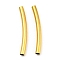 304 Stainless Steel Tube Beads, Curved Tube, Golden, 25x2.5mm, Hole: 2mm