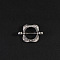 316L Surgical Stainless Steel Nipple Rings, Stainless Steel Color, Square, Bar Length: 16mm, Pin: 1.6mm
