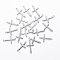 Tarnish Resistant 201 Stainless Steel Links connectors, Cross, Stainless Steel Color, 17x9.5x0.8mm, Hole: 1.2mm