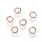 304 Stainless Steel Open Jump Rings, Rose Gold, 18 Gauge, 5x1mm, Inner Diameter: 3mm