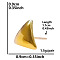 Triangle 304 Stainless Steel Stud Earrings, Stainless Steel Color, Stainless Steel Color, 11x9mm