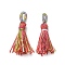Polyester Tassel Pendants, Indian Red, 36~36.5x6~7mm, Hole: 3x5mm