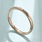 Ion Plating(IP) 304 Stainless Steel Plain Band Rings, Light Gold, 2mm, US Size 7 1/4(17.5mm)
