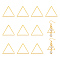 UNICRAFTALE 10Pcs 20mm Stainless Steel Linking Rings Triangle Connector Rings Golden Frame Connectors Hollow Triangle Frame Rings Jewelry Links for Earring Necklace Jewelry Making
