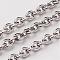 Tarnish Resistant 304 Stainless Steel Cable Chains, Unwelded, Oval, Stainless Steel Color, 4x3x0.8mm