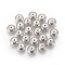 CCB Plastic Beads, Rondelle, Grooved, Platinum, 10x4.5mm, Hole: 1mm