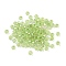 Frosted Silver Lined Glass Seed Beads, Round Hole, Round, Light Green, 3x2mm, Hole: 0.8mm, 787pcs/bag.