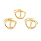 Ion Plating(IP) Adjustable 304 Stainless Steel Finger Rings, Long-Lasting Plated, Oval, Golden, US Size 7 1/4(17.5mm), 1.5~13mm