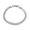 Tarnish Resistant 304 Stainless Steel Bracelets, Mesh Chain Bracelets, Stainless Steel Color, 225x6x2.5mm(8-7/8 inch)