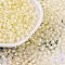 Glass Seed Beads, Inside Colours, Bicone, Pale Goldenrod, 4.5x3.5mm, Hole: 1.5mm, 5625pcs/pound
