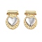 Brass Pendants, Long-Lasting Plated, Cadmium Free & Lead Free, Heart Charms, Platinum & Golden, 14x9x4mm, Hole: 1.4mm