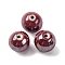 Handmade Polymer Clay Beads, Round, Dark Red, 14.5mm, Hole: 1.8mm