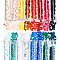 672~800pcs 16 Colors Opaque Acrylic Slide Charms, Rectangle, Mixed Color, 2.3x5.2x2mm, Hole: 0.8mm, 42~50pcs/color