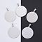 Tarnish Resistant 304 Stainless Steel Pendants, Stamping Blank Tag, Flat Round, Stainless Steel Color, 33x30x1mm, Hole: 7x3mm