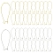 40Pcs 2 Colors Brass Hoop Earrings Findings Kidney Ear Wires, Platinum & Golden, 18 Gauge, 43x20x1mm, 20pcs/color