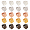 PandaHall 30pcs 5 Colors Brass Ring Blanks Pad Rectangle Ring Pad Adjustable Finger Ring Base for Embellishment Jewelry Making