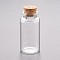 Glass Bead Containers, with Cork Stopper, Wishing Bottle, Clear, 3x6cm, Capacity: 25ml(0.84 fl. oz)