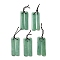 2Pcs Natural Green Aventurine Pendants, Rectangle Charms, 47~47.5x9.5~10.5x4~4.5mm, Hole: 1.2mm
