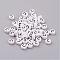 Acrylic Beads, with Horizontal Hole, Letter, Flat Round, Letter.C, 7x4mm, Hole: 1mm, about 3500pcs/500g