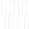 1 Set Acrylic Measuring Tool Sets, for Measure Overlap Between Books and Fabric, Clear, 25x6x0.3cm, 14pcs/set