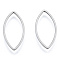 Non-Tarnish 201 Stainless Steel Linking Rings, Horse Eye, Stainless Steel Color, 22x10x16x1mm, Inner Diameter: 8.5x19.5mm
