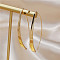 Stick Alloy Dangle Earrings, Golden, 60mm