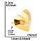304 Stainless Steel Vintage Heart Shaped Stud Earrings for Women, Geometric Studs Jewelry, Golden