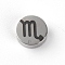 304 Stainless Steel Beads, Twelve Constellations, Stainless Steel Color, Scorpio, 8x3mm, Hole: 2mm