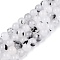 Dyed Natural White Jade Beads Strands, Two Tone, Round, WhiteSmoke, 4.5x4~4.5mm, Hole: 0.8mm, about 90~91pcs/strand, 14.76~14.92''(37.5~37.9cm)