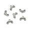 304 Stainless Steel Chandelier Component Links, Stick, 3 Loops, Non-Tarnish, Stainless Steel Color, 5.5x7.5x1.5mm, Hole: 1mm