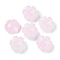 Transparent Spray Paint Glass Beads, Flower, Lavender Blush, 14x14x5mm, Hole: 1.5mm