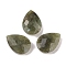 Natural Labradorite Cabochons, Teardrop, Faceted, 18x13x6mm