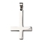 304 Stainless Steel Inverted Cross Pendants, Stainless Steel Color, 45x29x3mm, Hole: 8x5mm