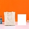 Cotton Cloth Blank Canvas Bag, Vertical Tote Bag for DIY Craft, Snow, 35x30cm