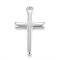 Tarnish Resistant 201 Stainless Steel Pendants, Cross, Stainless Steel Color, 32.5x19x2.5mm, Hole: 2mm