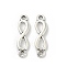 Tibetan Style Alloy Infinity Connector Charms, Antique Silver, 6x23x1.5mm, Hole: 1.5mm