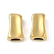 304 Stainless Steel Beads, Ion Plating(IP), Rectangular Prism, Real 18K Gold Plated, 16x10x7mm, Hole: 4.5x5.5mm