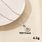 Stylish Stainless Steel Rhinestones Flat Round with Evil Eye Pendant Necklace, Hip-hop Street Fashion
