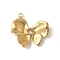 304 Stainless Steel Pendants, Bowknot Charm, Real 18K Gold Plated, 22x22x4mm, Hole: 2mm